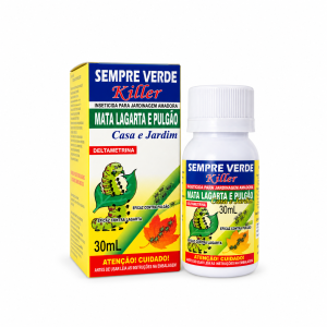 Inseticida Killer Sempre Verde 30ml Mata Lagartas e Pulgões para Plantas e Jardim